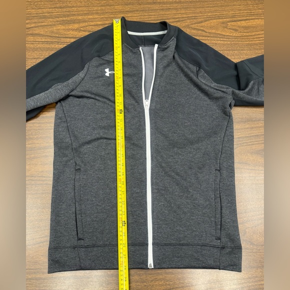 Under Armour Men's Black and Dark Gray Lightweight Track Jacket Size Small - Picture 7 of 8